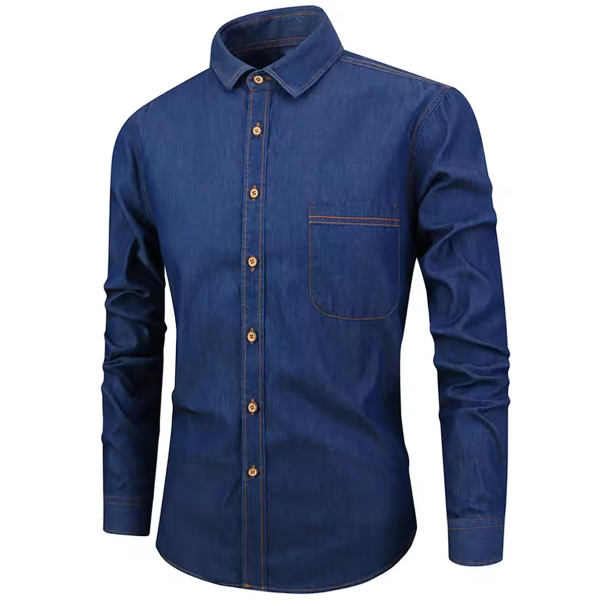 Men’s Trendy Street Look Soft Denim Shirt