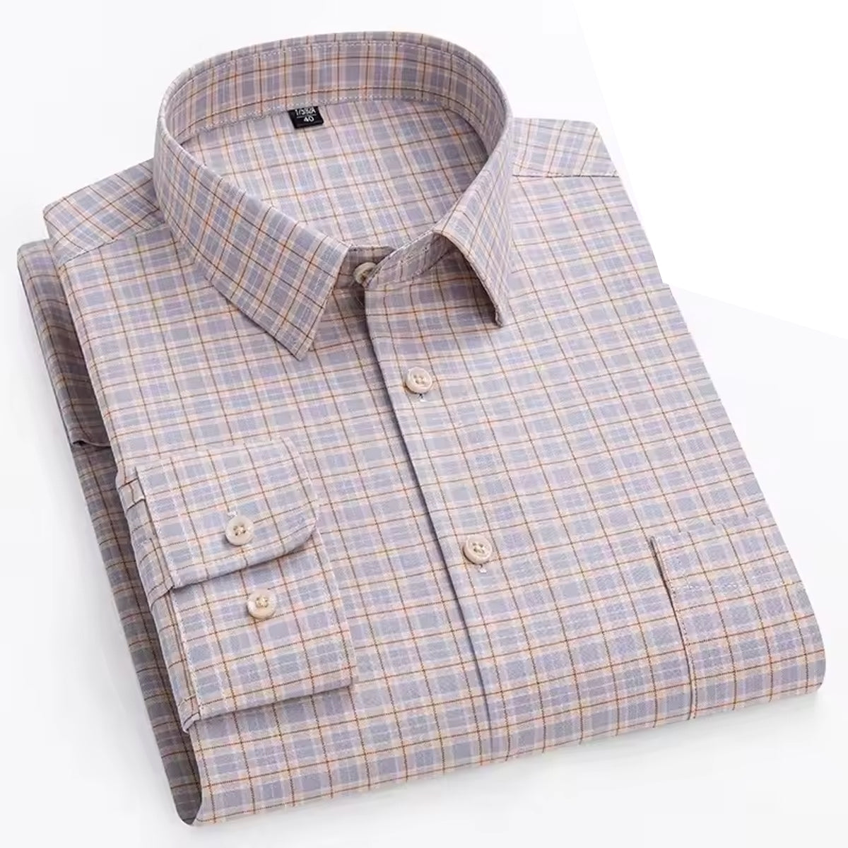 Men's Slim Fit Checked Shirt Cotton Fabric