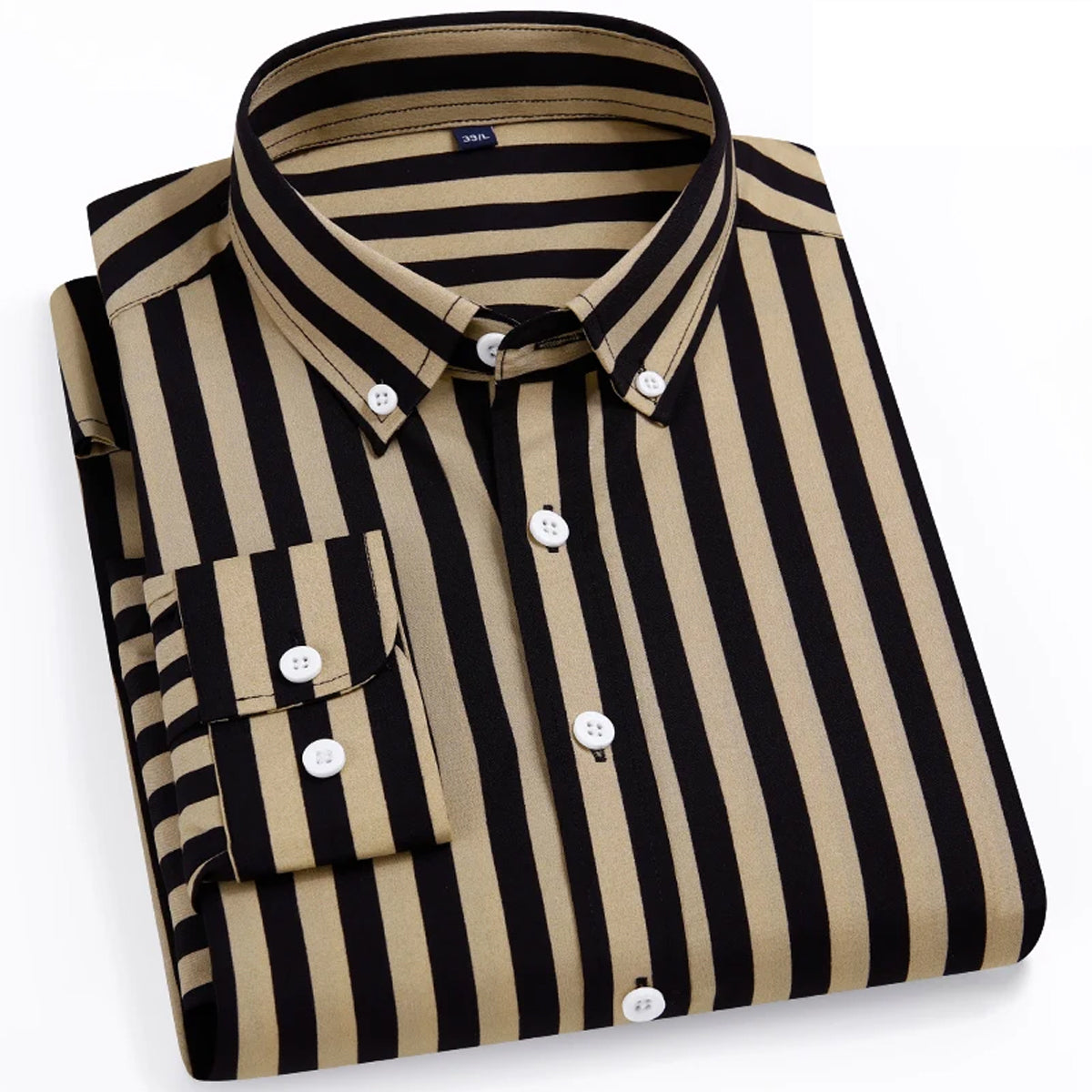 Men's Western Fit Cotton Casual Bold Striped Shirt for Men Full Sleeves