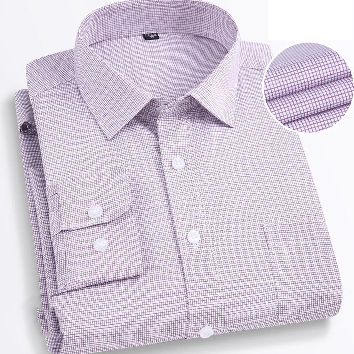 Men's Slim Fit Solid Semi Shirt with Spread Collar & Full Sleeves for Formal Shirts