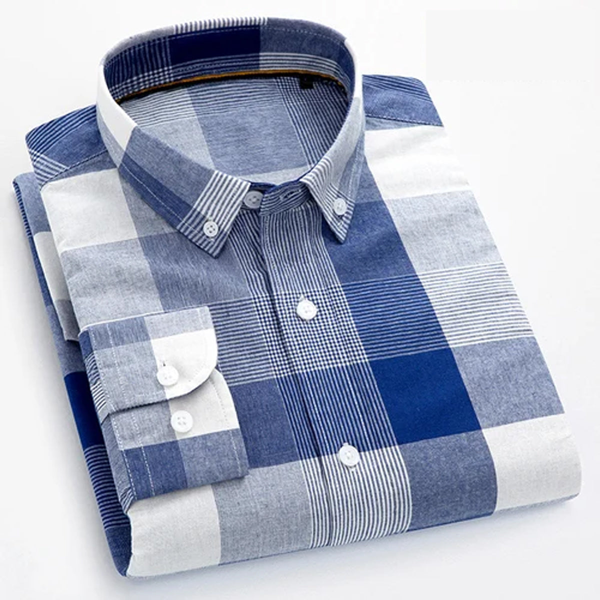 Men Small Checkered Slim Fit Cotton Casual Shirt