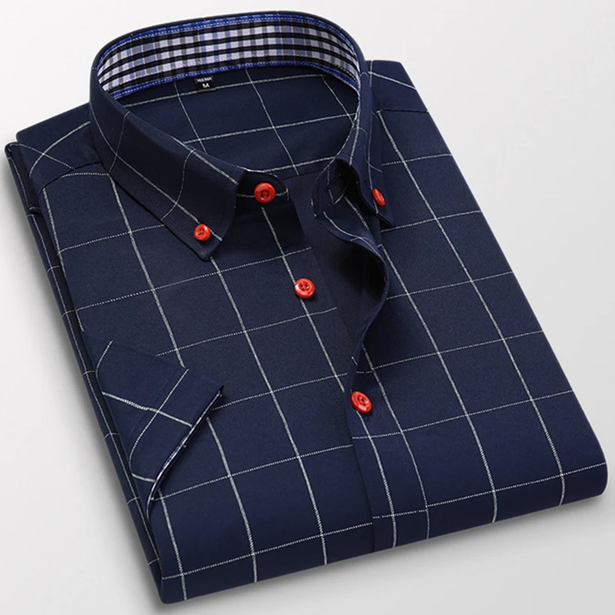 Men’s Checked Casual Shirt Classic Design Nevy Blue