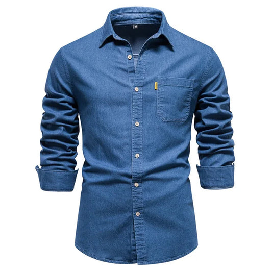 Men’s Royal Blue Denim Shirt Regular Fit