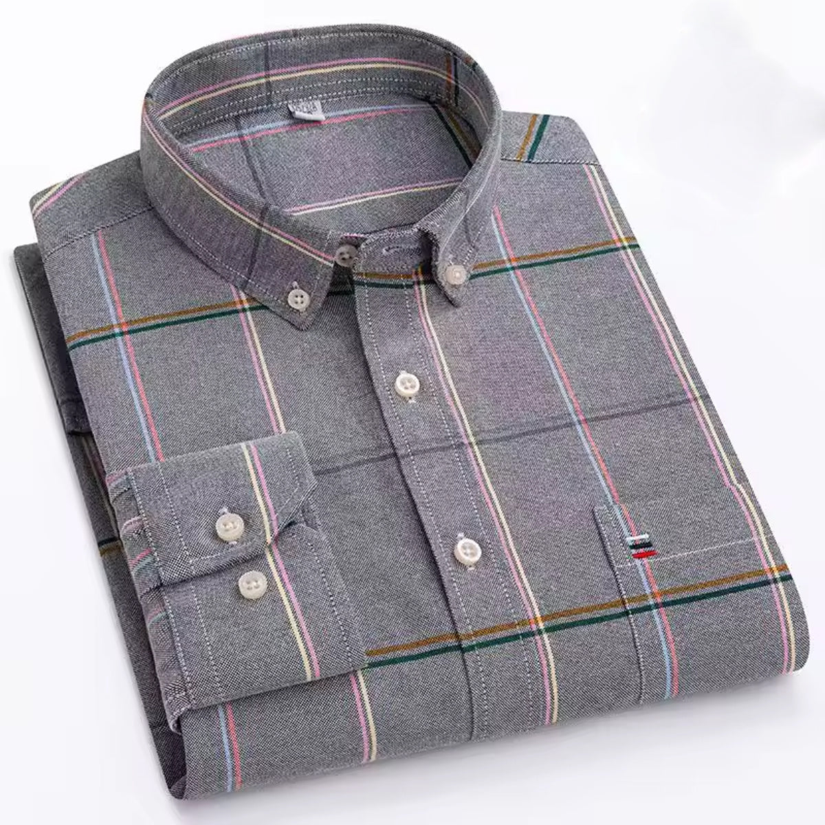 Men's Cotton Checkered Shirt Regular Fit Formal Casual