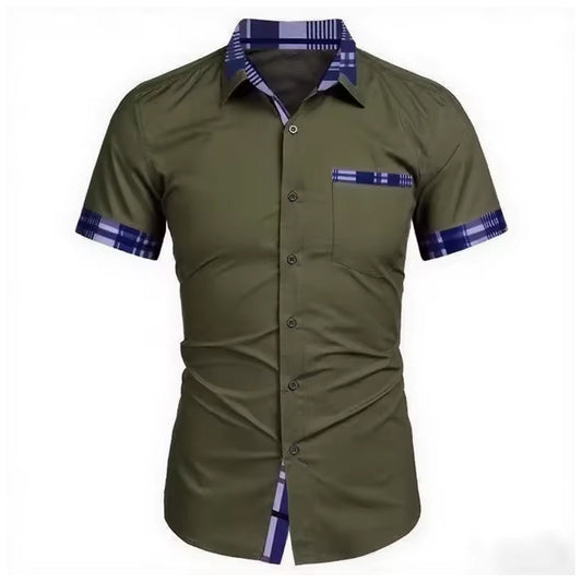 Men’s Premium Cotton Blend Short Sleeve Shirt