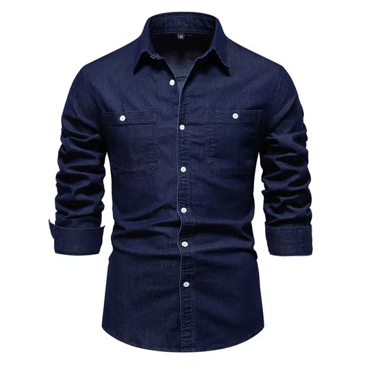 Men’s Long Sleeve Dual Pocket Formal Shirt