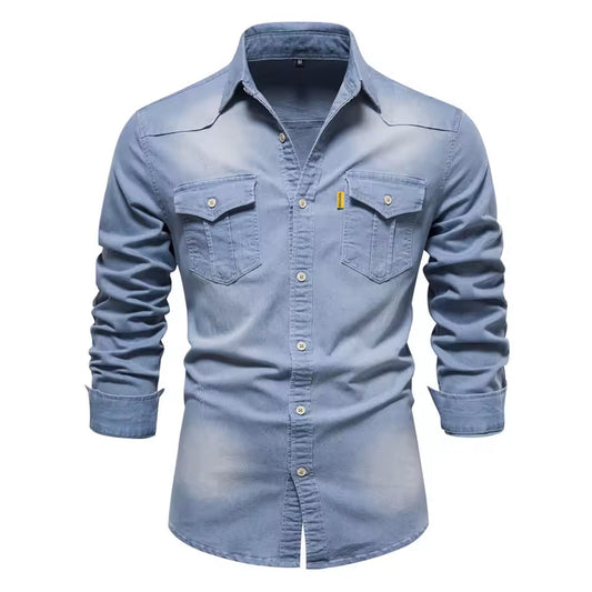 Men’s Denim Shirt Full Sleeve Casual Resort Style
