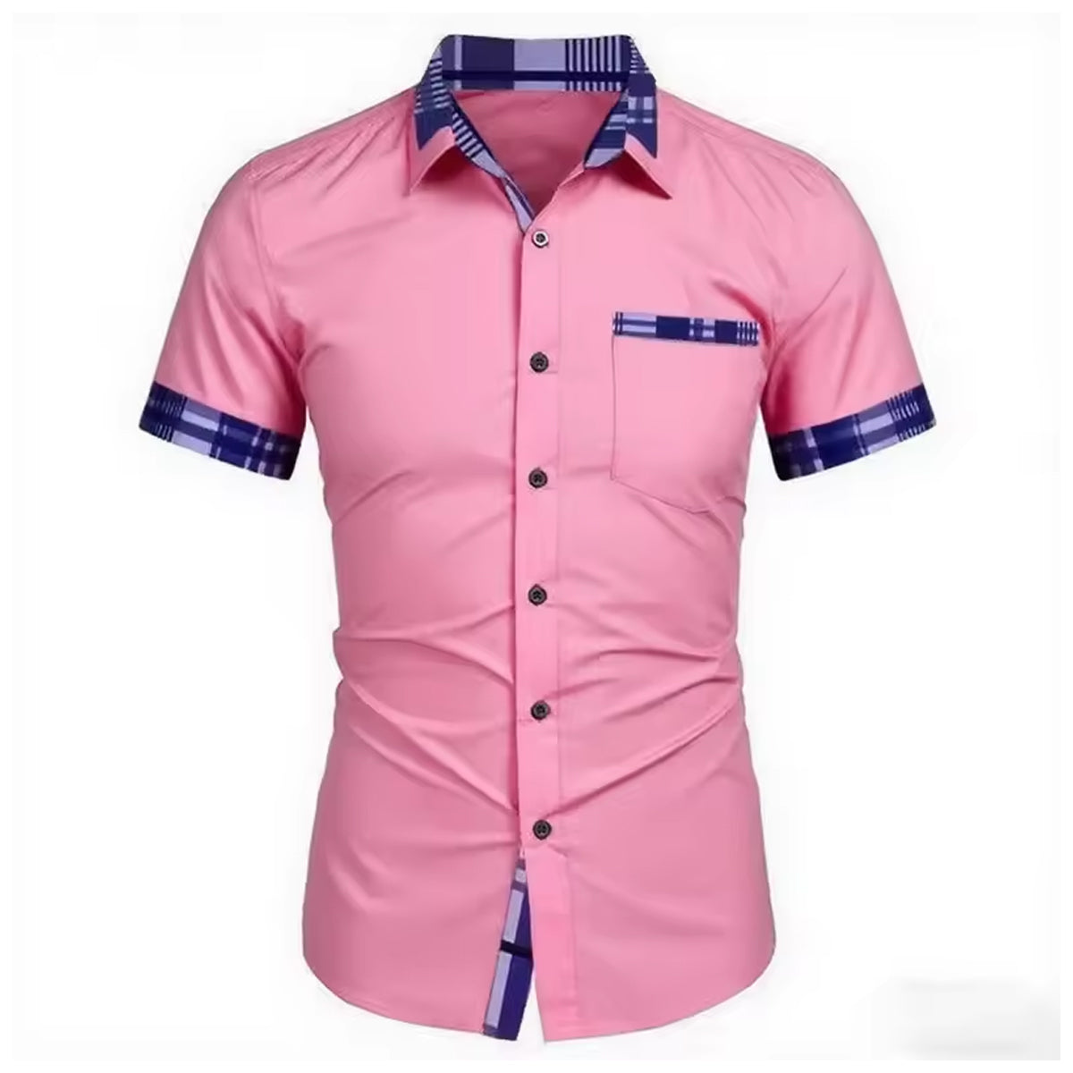 Men’s Casual Chambray Shirt  Denim Look