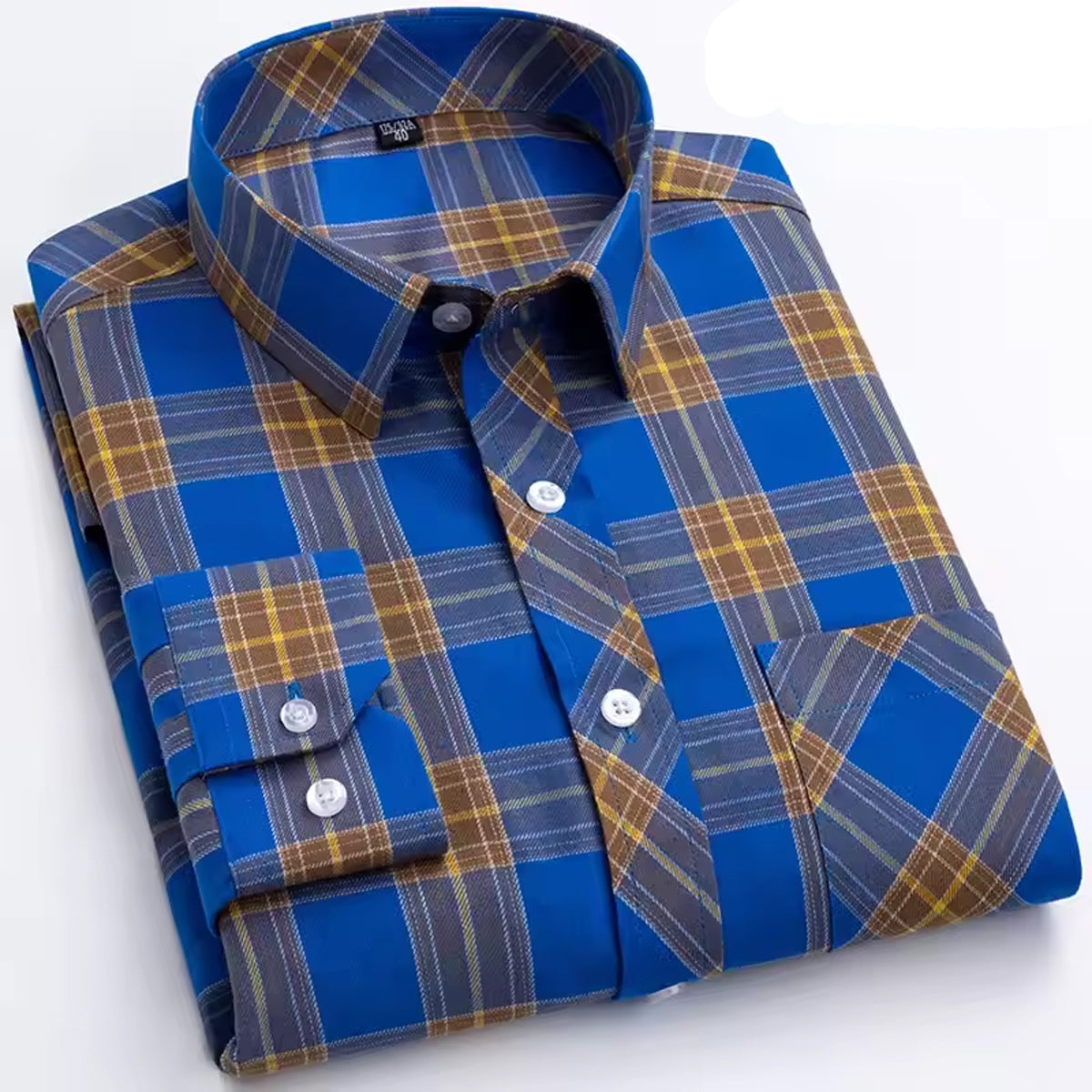 Men's Lightweight Check Shirt Short Sleeve Summer Casual Wear