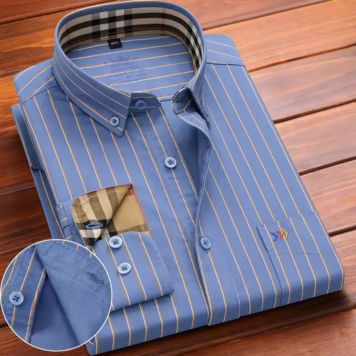 Men's Cotton Formal Stripe  Slim Fit Shirt