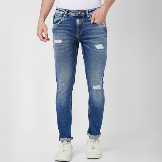 Men’s Ripped Denim Jeans – Skinny Fit