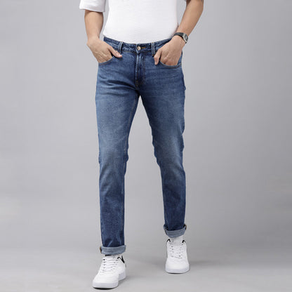 Slim Fit Men’s Denim Pants Classic Blue Light Stretch
