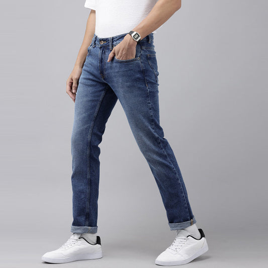 Slim Fit Men’s Denim Pants Classic Blue Light Stretch