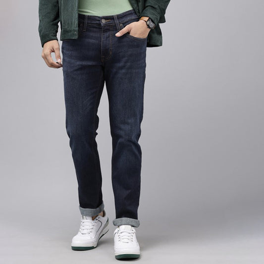 Modern Fit Jeans for Men Stonewashed Stretchable