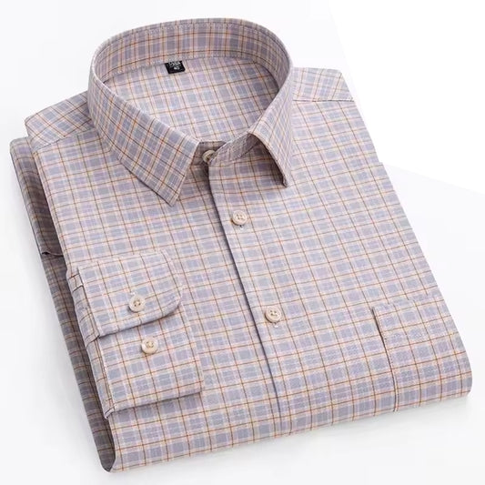 Men's Slim Fit Checked Shirt  Cotton Fabric