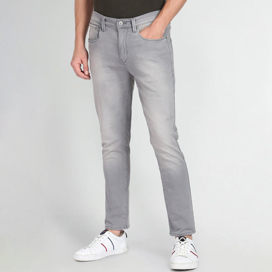 Men’s Classic Grey Jeans Mid Rise All Season