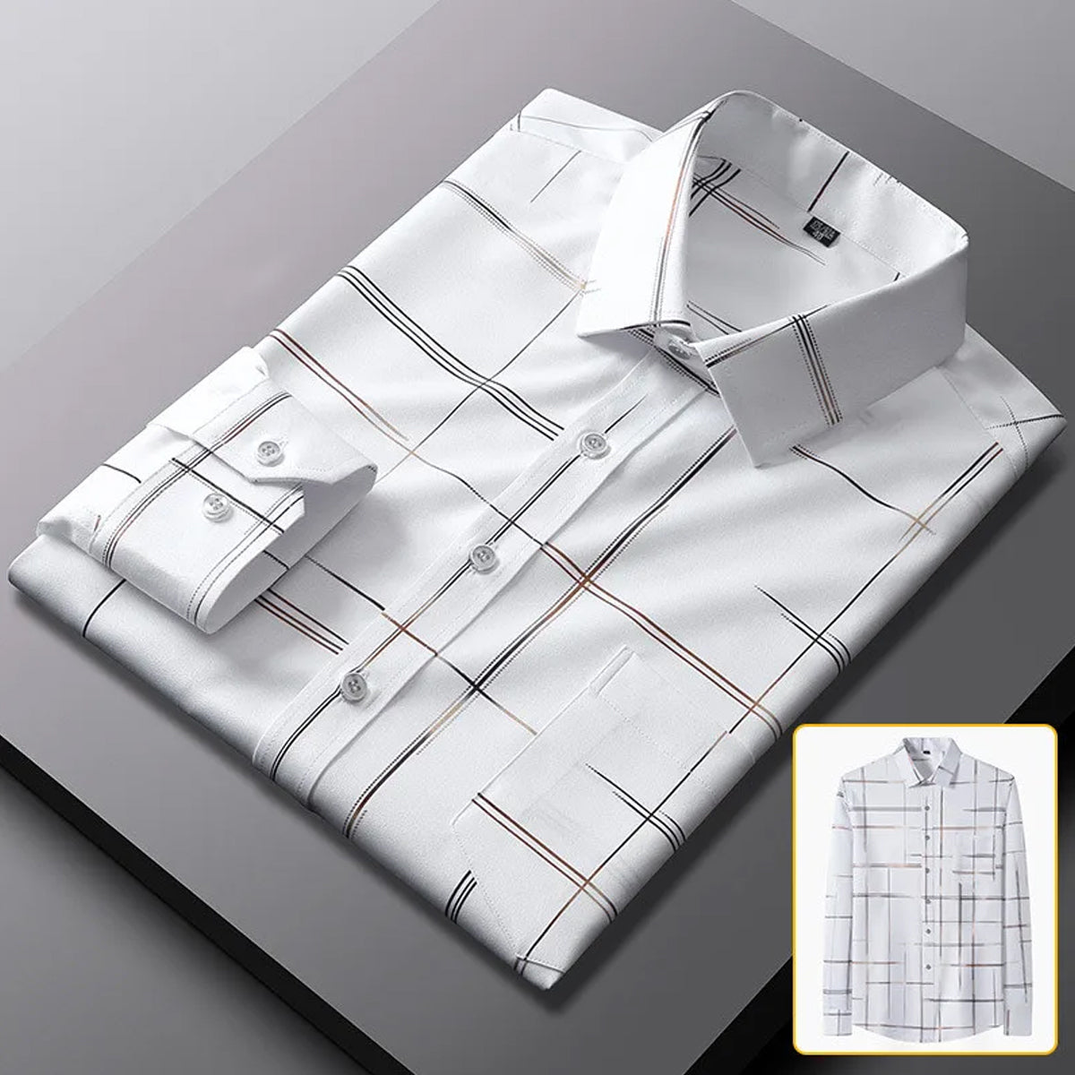 Men's Wrinkle Resistant Regular Fit Cotton Formal Shirt