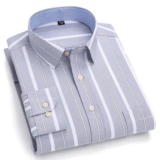 Men's Regular Fit Vertical Striped Shirt