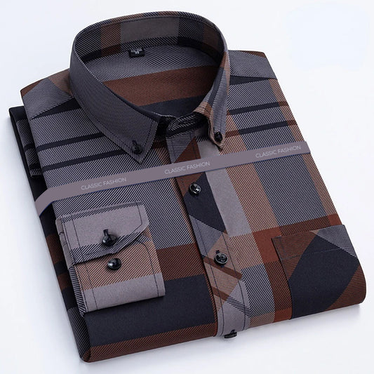 Men Slim Fit Self Design Cut Away Collar Formal Shirt