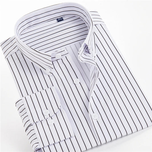 Men's Trendy Fashionable  Regular Slim Fit Striped Casual Shirt
