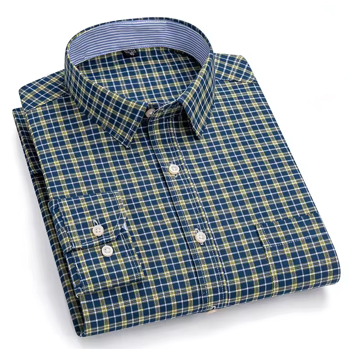 Men's Small Checks Shirt Comfortable Cotton