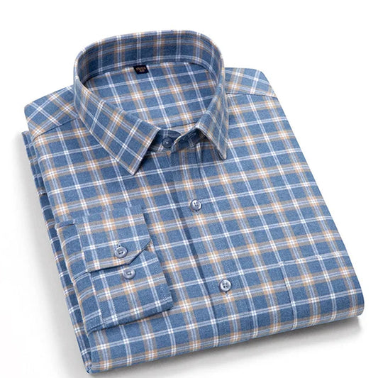 Men's Cotton Casual Regular Fit Small Checks Shirt