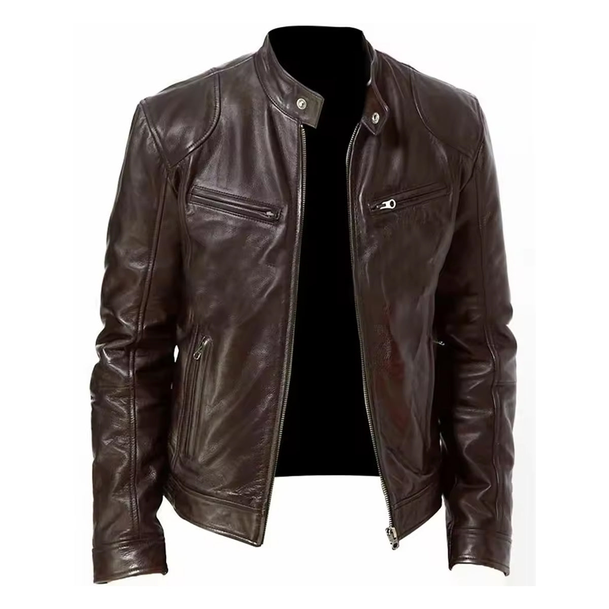 Men’s Motorcycle Jacket – Leather Slim Fit