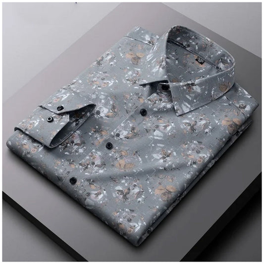 Men's Trendy Glamorous Casual Cotton Printed Regular Fit Shirt