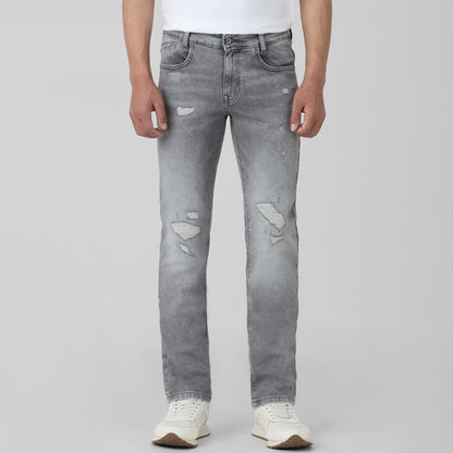 Skinny Fit Men's Jeans – Light Blue – Ankle Length