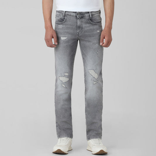 Skinny Fit Men's Jeans – Light Blue – Ankle Length