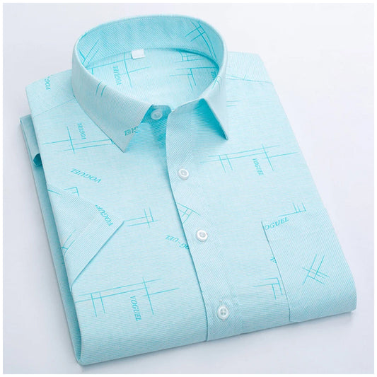 Men's Pure Cotton Print Pattern Slim Fit Shirts