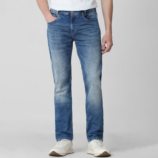 Men’s Straight Jeans – Stonewashed – Casual Wear