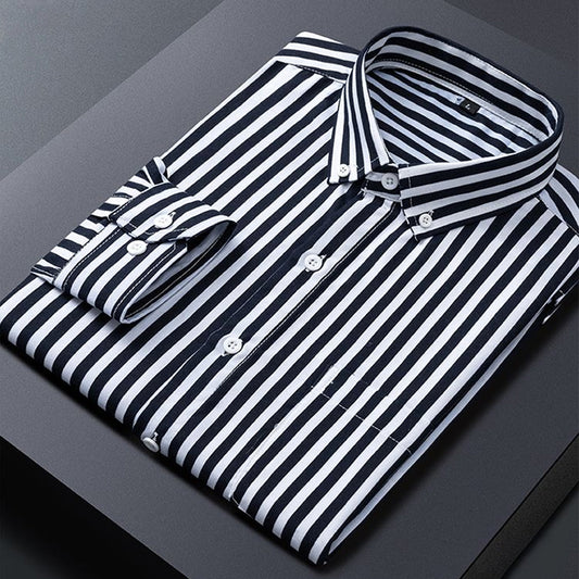Men's Striped Collared Full Sleeve Casual Shirt