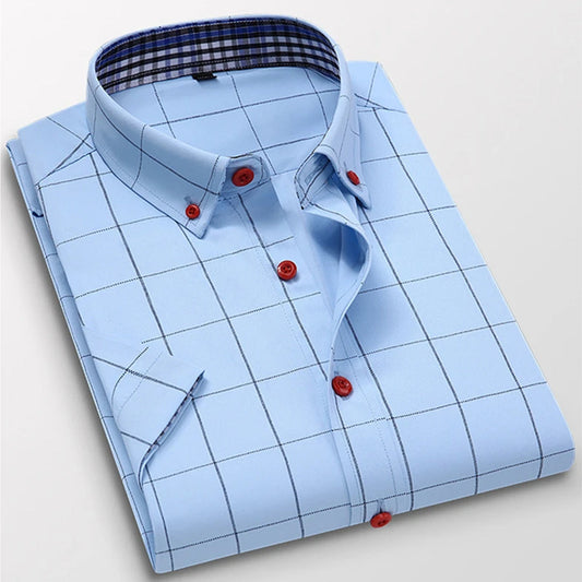 Men's Cotton Casual Regular Fit Checks Shirt for Men Full Sleeve