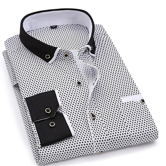 Men’s Textured Casual Shirt Classic Design