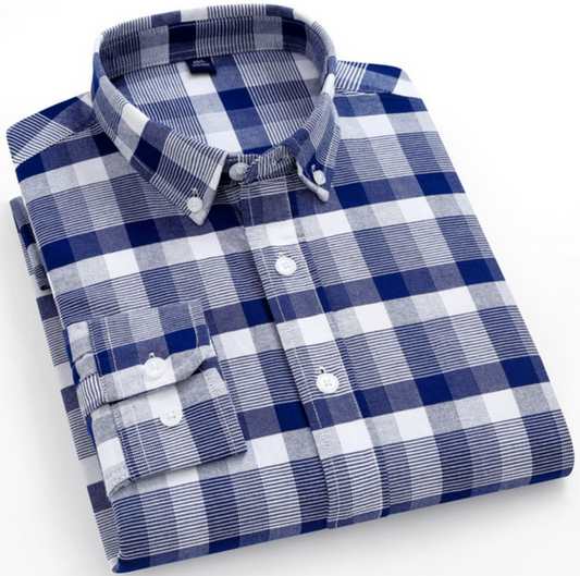 Men's Premium Cotton Check Shirt (SC537)